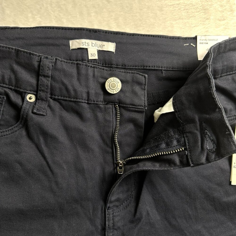 STS Blue Mandy Womens Bootcut Pants Navy 30 NWT Mid Rise Stretch Chino Pants - Picture 4 of 10
